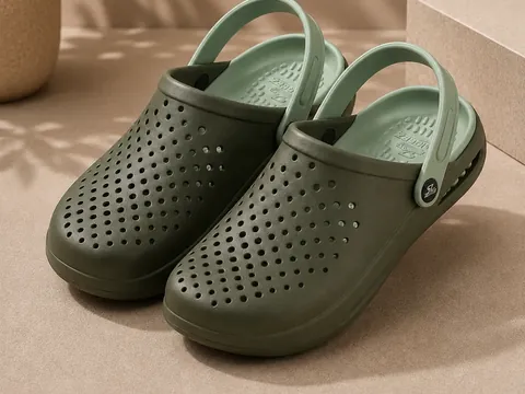 Slideez Article 106 — Vented Clog · Back Strap, Mehndi/Olive