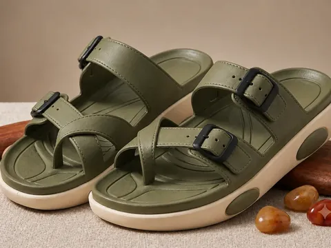 Slideez Article 111 — Cross-Strap Sandal