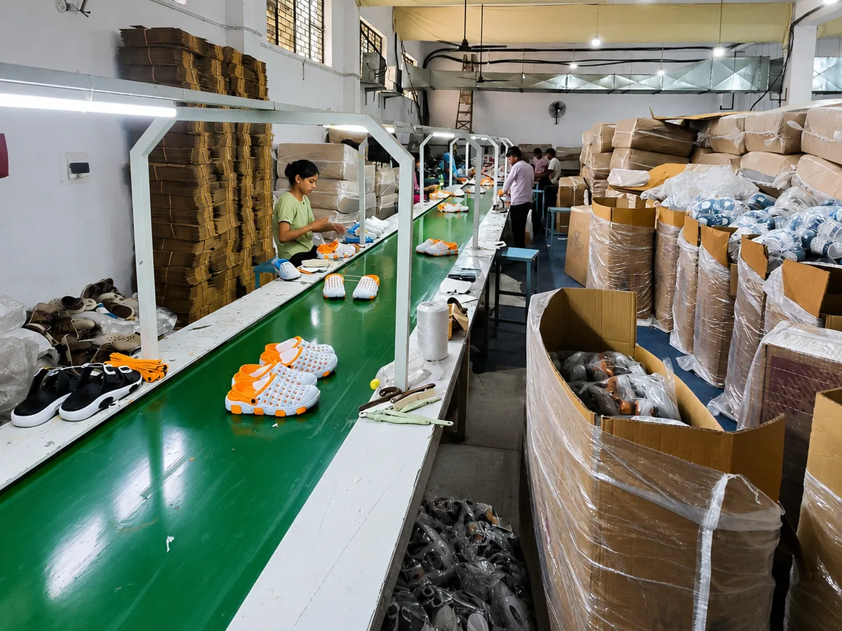 The Slideez production line in Narela, Delhi